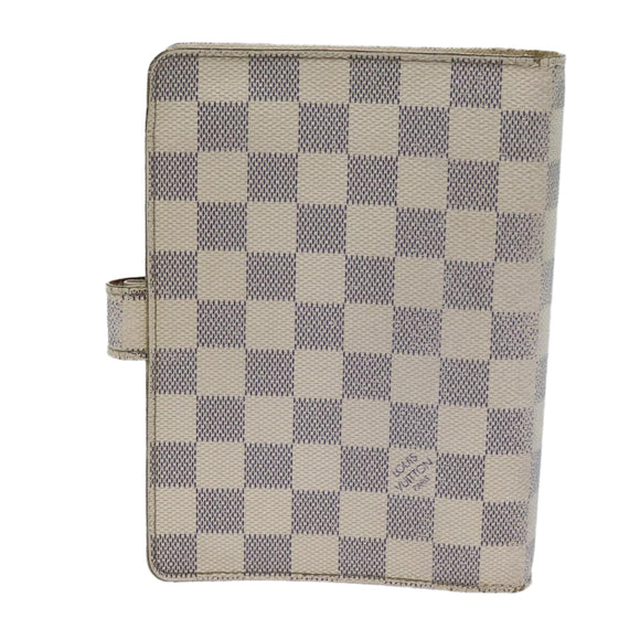 LOUIS VUITTON Damier Azur Agenda MM Day Planner Cover R20707 LV Auth 70715