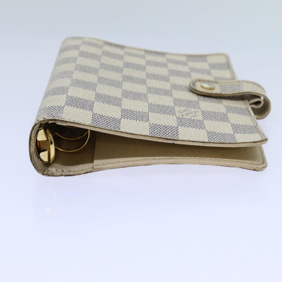 LOUIS VUITTON Damier Azur Agenda MM Day Planner Cover R20707 LV Auth 70715