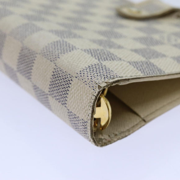 LOUIS VUITTON Damier Azur Agenda MM Day Planner Cover R20707 LV Auth 70715