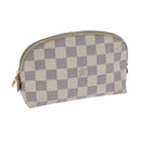 LOUIS VUITTON Damier Azur Pochette Cosmetic PM Pouch N60024 LV Auth 70722-1