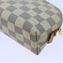 LOUIS VUITTON Damier Azur Pochette Cosmetic PM Pouch N60024 LV Auth 70722-15