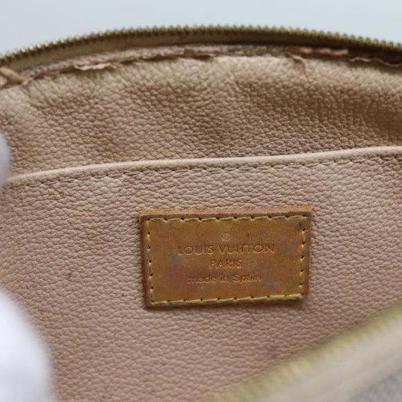 LOUIS VUITTON Damier Azur Pochette Cosmetic PM Pouch N60024 LV Auth 70722