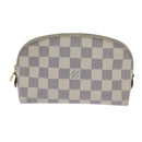 LOUIS VUITTON Damier Azur Pochette Cosmetic PM Pouch N60024 LV Auth 70722-13