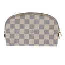 LOUIS VUITTON Damier Azur Pochette Cosmetic PM Pouch N60024 LV Auth 70722-2