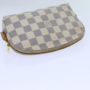 LOUIS VUITTON Damier Azur Pochette Cosmetic PM Pouch N60024 LV Auth 70722-5