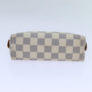 LOUIS VUITTON Damier Azur Pochette Cosmetic PM Pouch N60024 LV Auth 70722-6