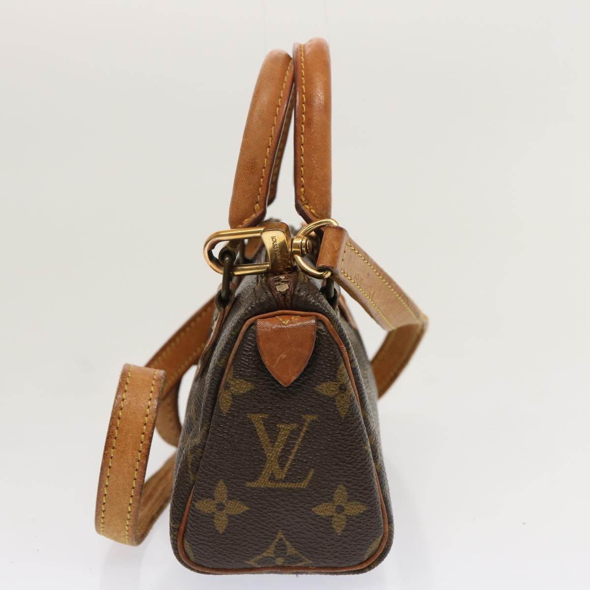 LOUIS VUITTON Monogram Mini Speedy Hand Bag 2way M41534 LV Auth 70734