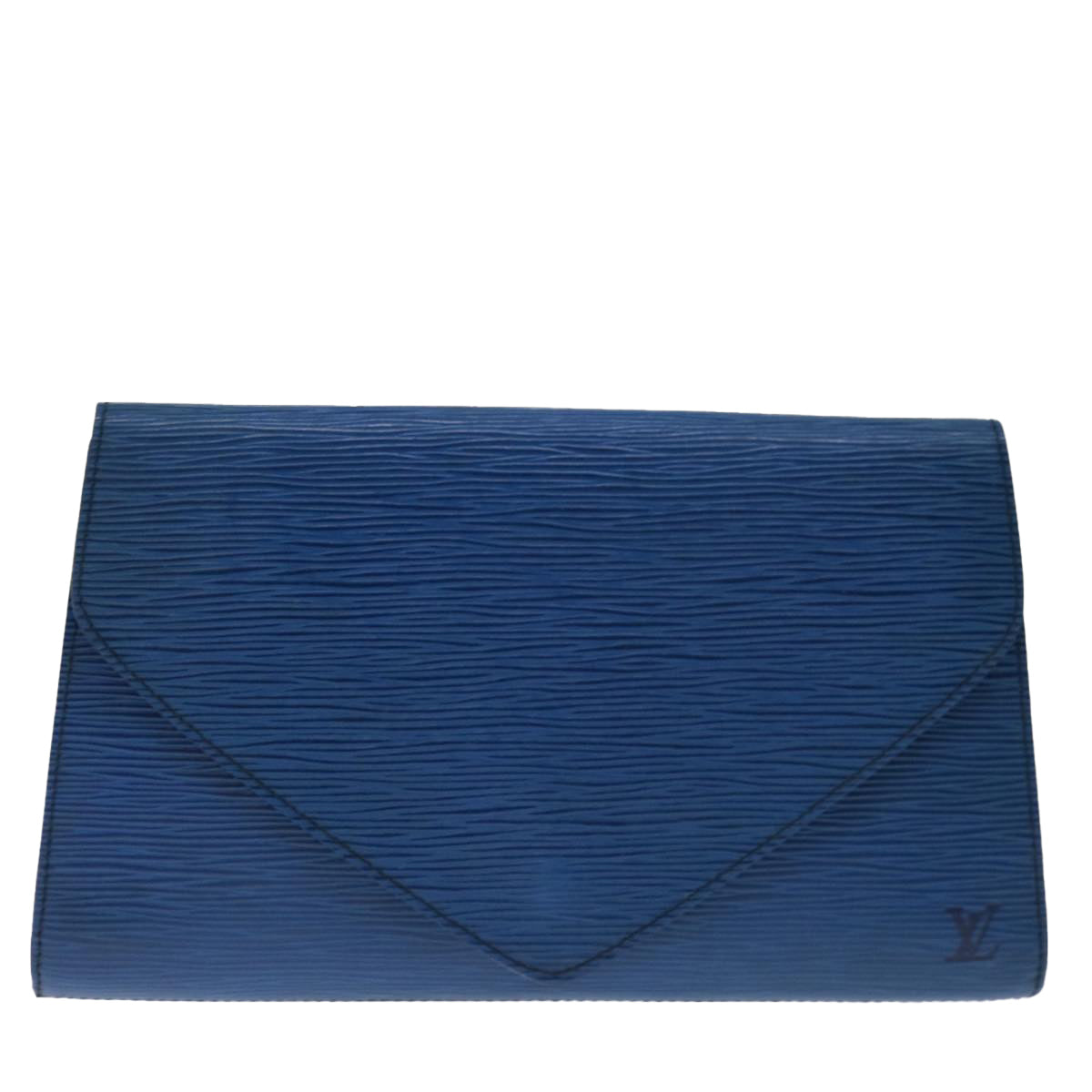 LOUIS VUITTON Epi Art Deco Clutch Bag Blue M52635 LV Auth 70740