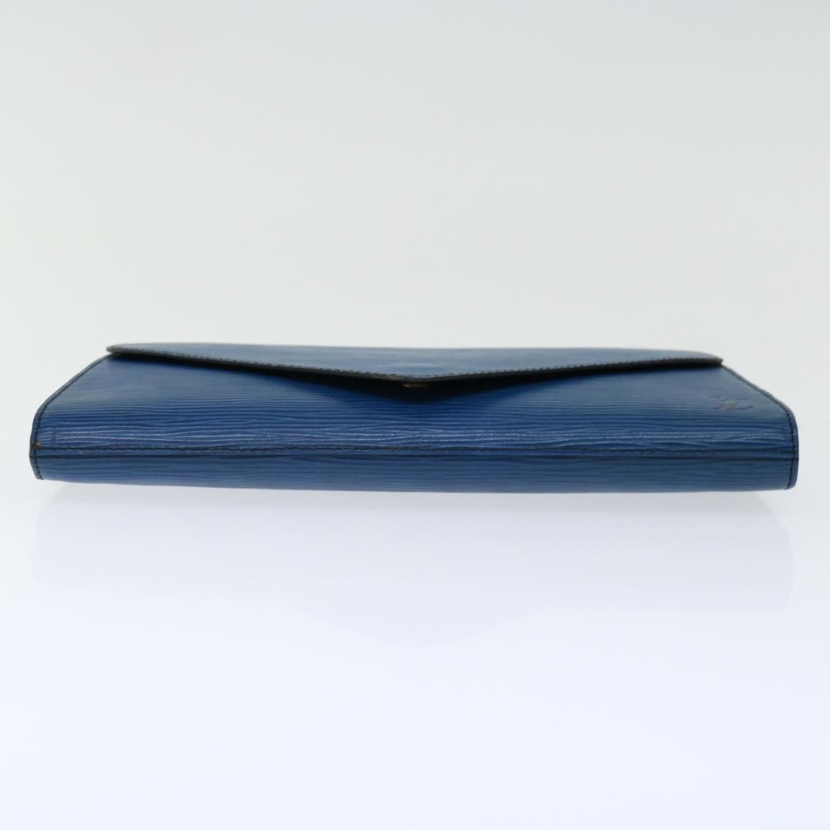 LOUIS VUITTON Epi Art Deco Clutch Bag Blue M52635 LV Auth 70740