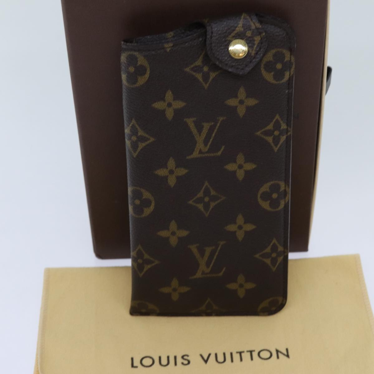 LOUIS VUITTON Monogram Etui Lunette MM Glasses Case M66544 LV Auth 70743