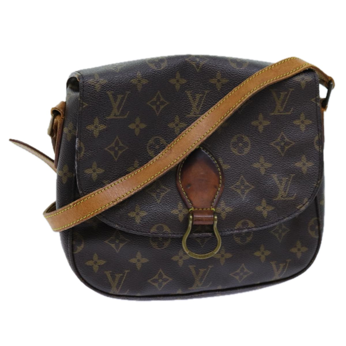 LOUIS VUITTON Monogram Saint Cloud GM Shoulder Bag M51242 LV Auth 70749