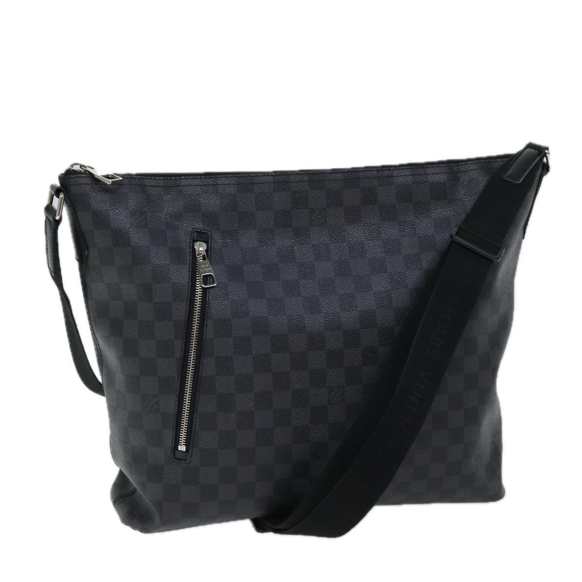 LOUIS VUITTON Damier Graphite Mick GM Shoulder Bag N41105 LV Auth 70754