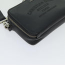 Christian Dior Shoulder Bag Leather Gray Auth 70772A-14