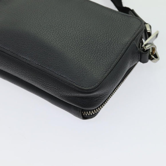 Christian Dior Shoulder Bag Leather Gray Auth 70772M