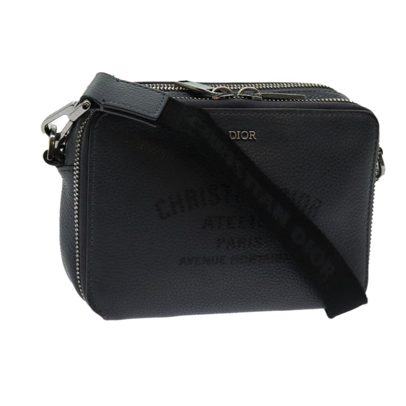 Christian Dior Shoulder Bag Leather Gray Auth 70772M