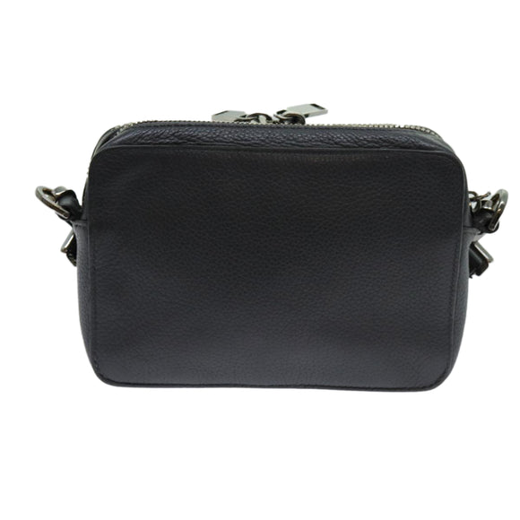 Christian Dior Shoulder Bag Leather Gray Auth 70772M