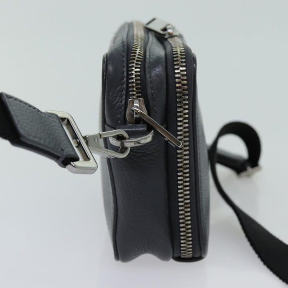 Christian Dior Shoulder Bag Leather Gray Auth 70772M