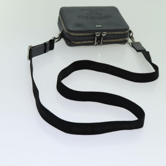 Christian Dior Shoulder Bag Leather Gray Auth 70772M