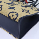 LOUIS VUITTON Monogram Raffia On The Go MM Bag 2way Beige M57723 LV Auth 70773S-16