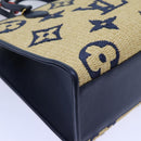 LOUIS VUITTON Monogram Raffia On The Go MM Bag 2way Beige M57723 LV Auth 70773S-17