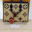 LOUIS VUITTON Monogram Raffia On The Go MM Bag 2way Beige M57723 LV Auth 70773S-12