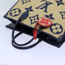 LOUIS VUITTON Monogram Raffia On The Go MM Bag 2way Beige M57723 LV Auth 70773S-6