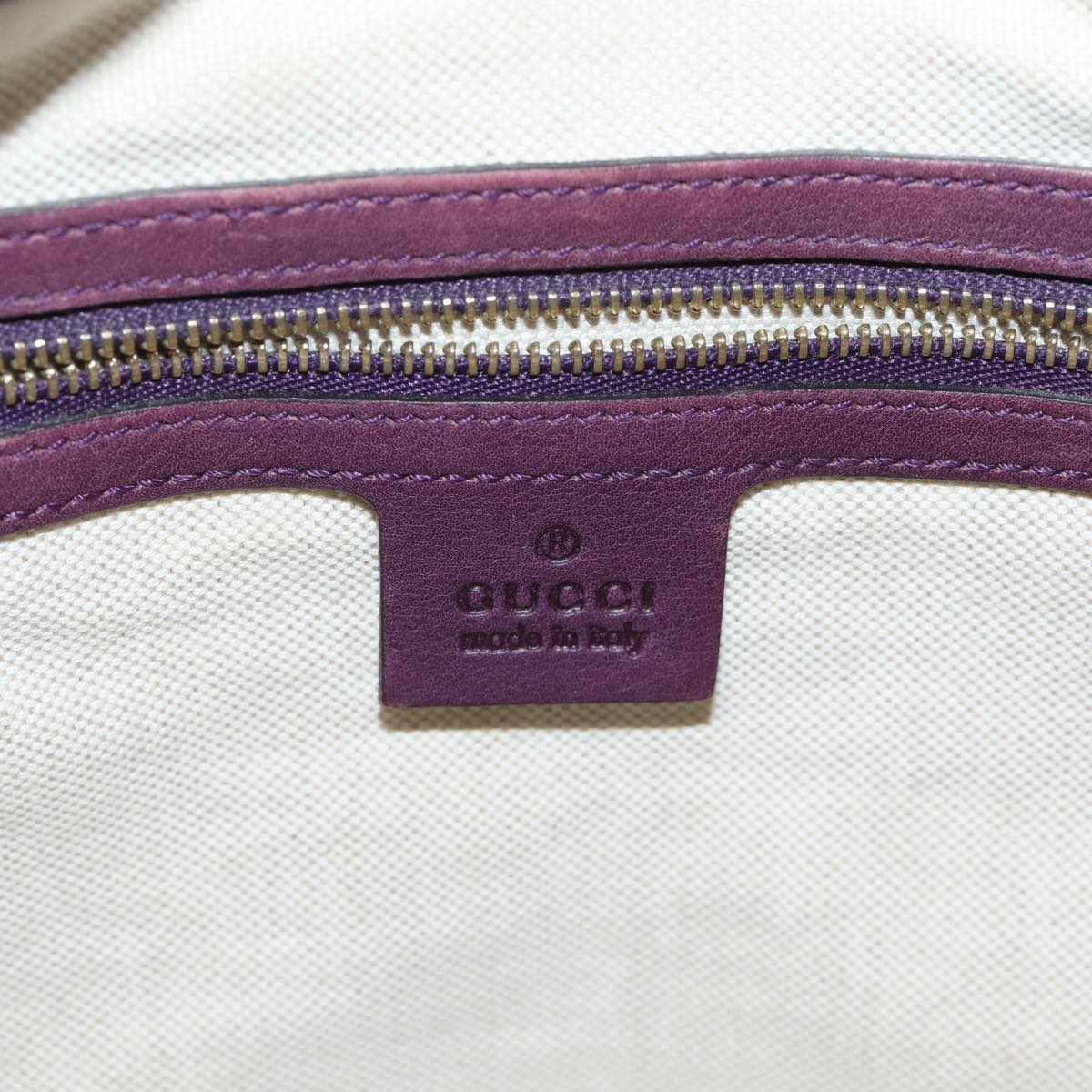 GUCCI Jackie Shoulder Bag Leather Purple 277520 Auth 70782