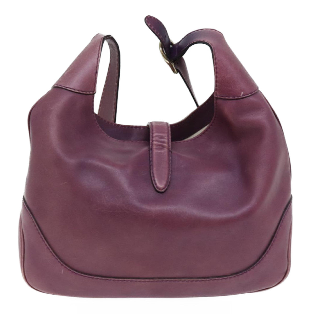 GUCCI Jackie Shoulder Bag Leather Purple 277520 Auth 70782 - 0