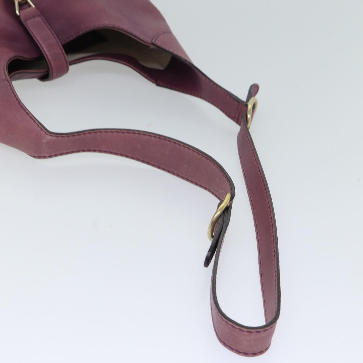 GUCCI Jackie Shoulder Bag Leather Purple 277520 Auth 70782