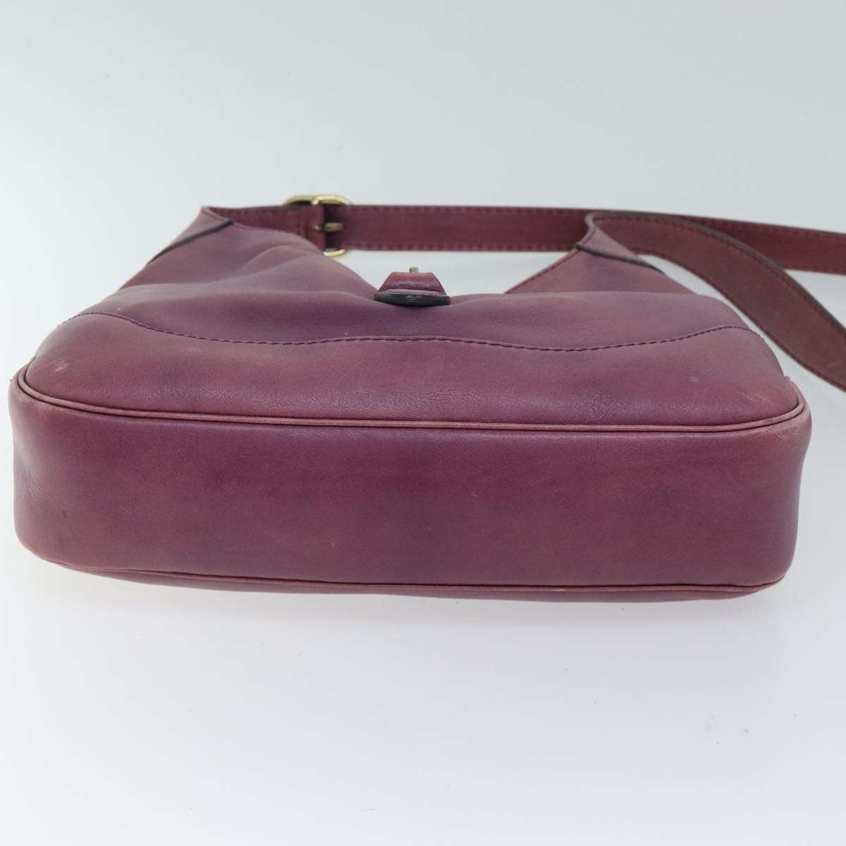 GUCCI Jackie Shoulder Bag Leather Purple 277520 Auth 70782