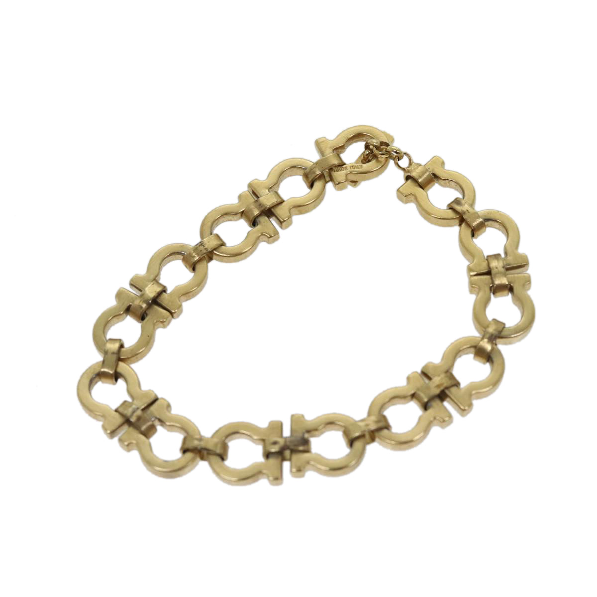 Salvatore Ferragamo Bracelet Gold Tone Auth 70784