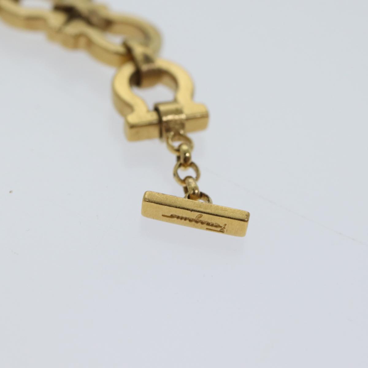 Salvatore Ferragamo Bracelet Gold Tone Auth 70784