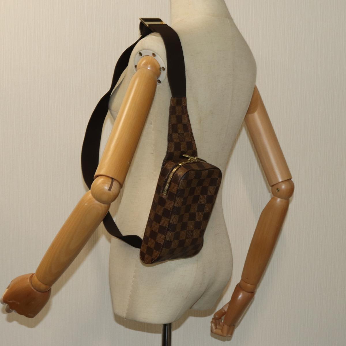 LOUIS VUITTON Damier Ebene Geronimos Shoulder Bag N51994 LV Auth 70799