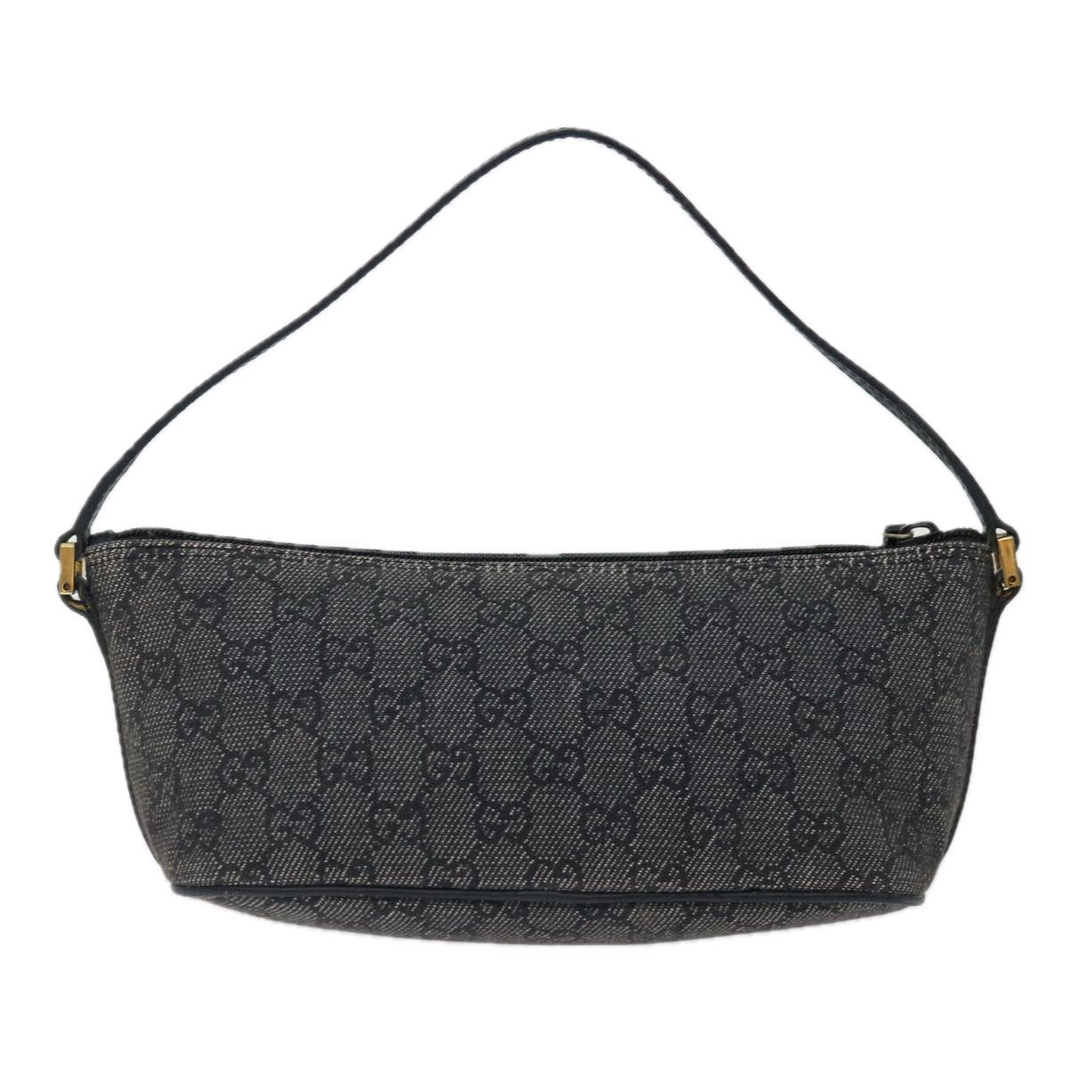 GUCCI GG Canvas Accessory Pouch Black 07198 Auth 70805