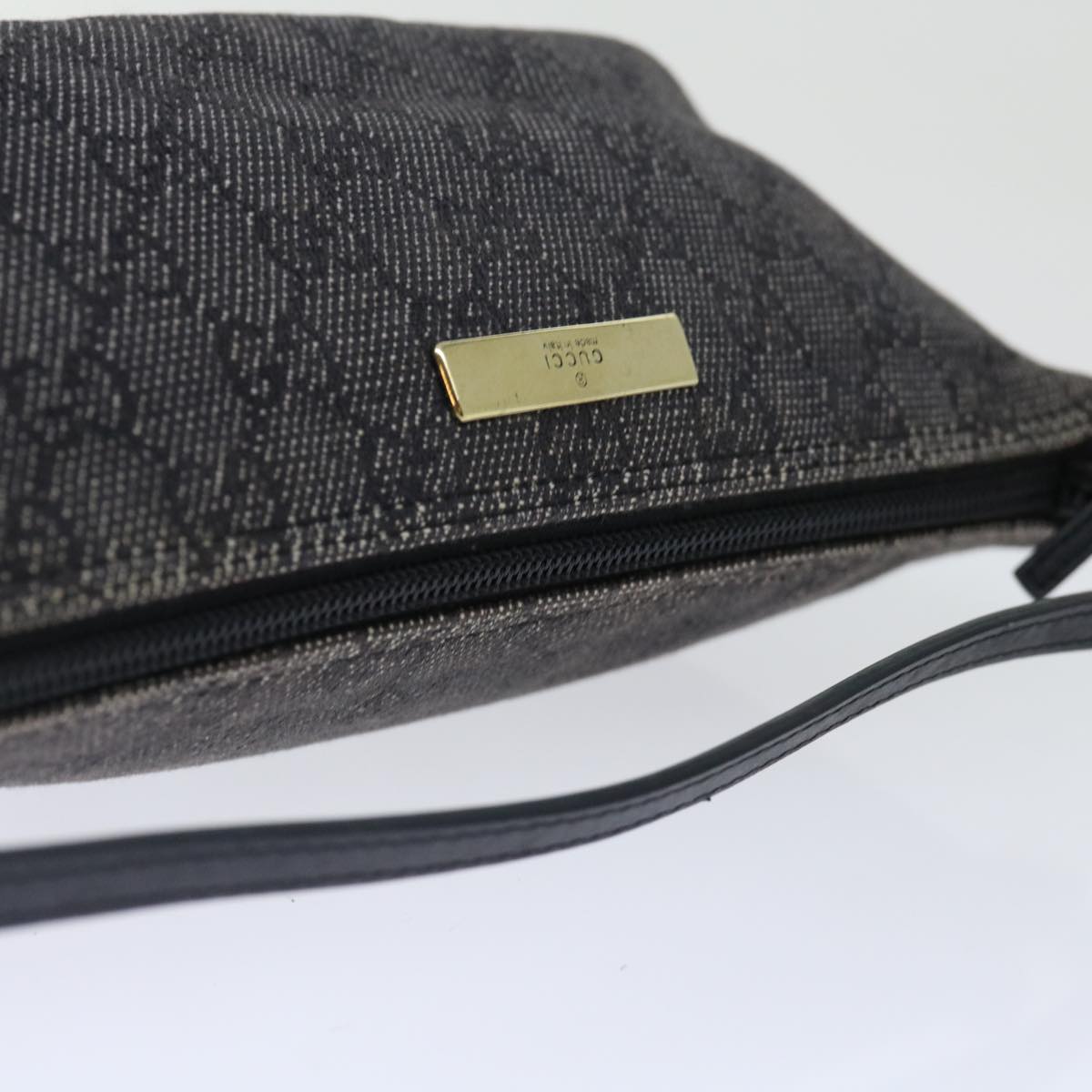 GUCCI GG Canvas Accessory Pouch Black 07198 Auth 70805