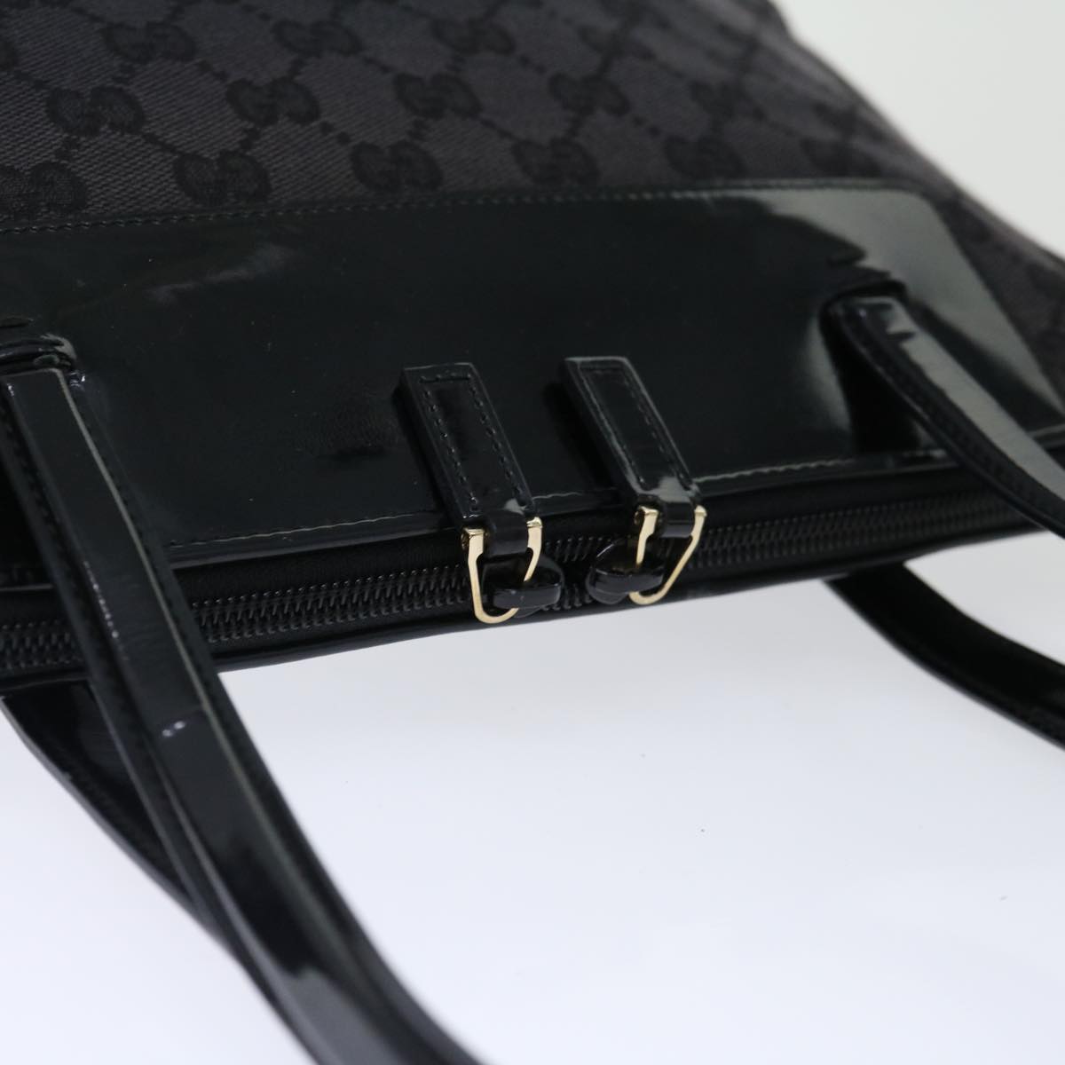 GUCCI GG Canvas Shoulder Bag Black 002 1122 3444 Auth 70809