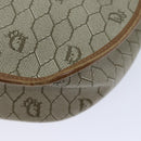 Christian Dior Honeycomb Canvas Shoulder Bag PVC Leather Beige Auth 70811-16
