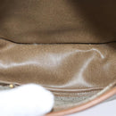 Christian Dior Honeycomb Canvas Shoulder Bag PVC Leather Beige Auth 70811-12