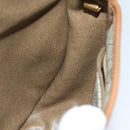 Christian Dior Honeycomb Canvas Shoulder Bag PVC Leather Beige Auth 70811-19