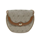 Christian Dior Honeycomb Canvas Shoulder Bag PVC Leather Beige Auth 70811-13