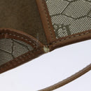 Christian Dior Honeycomb Canvas Shoulder Bag PVC Leather Beige Auth 70811-11