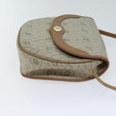 Christian Dior Honeycomb Canvas Shoulder Bag PVC Leather Beige Auth 70811-3