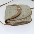 Christian Dior Honeycomb Canvas Shoulder Bag PVC Leather Beige Auth 70811-4