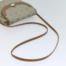 Christian Dior Honeycomb Canvas Shoulder Bag PVC Leather Beige Auth 70811-7