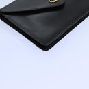 CELINE Shoulder Bag Leather Dark Brown Auth 70813-16