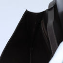 CELINE Shoulder Bag Leather Dark Brown Auth 70813-21