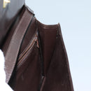 CELINE Shoulder Bag Leather Dark Brown Auth 70813-22