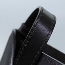 CELINE Shoulder Bag Leather Dark Brown Auth 70813-9