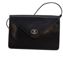 CELINE Shoulder Bag Leather Dark Brown Auth 70813-13