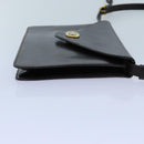 CELINE Shoulder Bag Leather Dark Brown Auth 70813-3